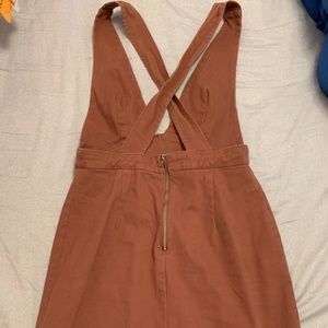 Brown fitted mini dress